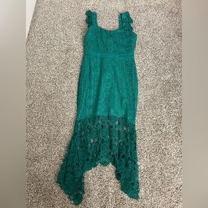 VICI- Green, Lace, Mermaid-Style Dress, Size Large